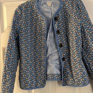J. Crew Blue Blazer with Intricate Pattern